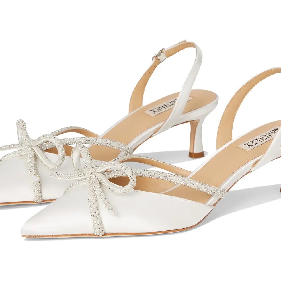 Badgley Mischka Angelina Slingback Kitten Heels